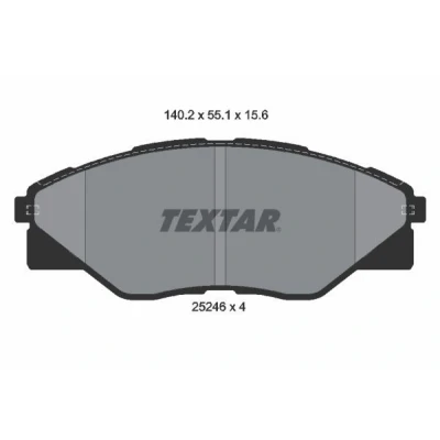 Bild av TEXTAR 2524601 Jeu de plaquettes frein non préparé pour indicateur d&#039;usure TOYOTA: HILUX 3 Pick up, Pritsche/Fahrgestell (KUN1, TGN3, TGN2