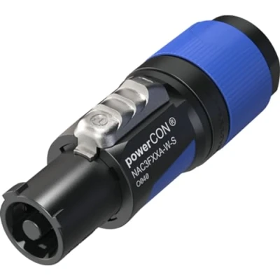 Bild av Neutrik NAC3FXX Powercon kontakter NAC3FXXA W S 6 12 mm blå