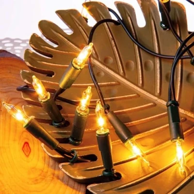 Bild av Hellum inomhusljusslinga julgran med 20 varmvita lampor. juldekoration modern grön kabel kontakt 2,85 m. Dekoration vardagsrum, julgransbelysning, 832013