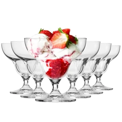 Bild av KROSNO set med 6 glassbägare 340 ml Dessertskål Avant Garde kollektion Perfekt för hemmet, restauranger och fester Tål maskindisk