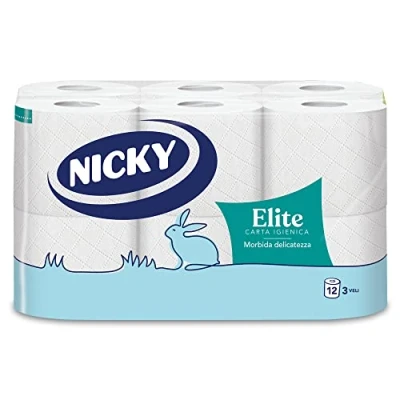 Bild av Nicky Elite 3 lagers toalettpapper, 12 rullar