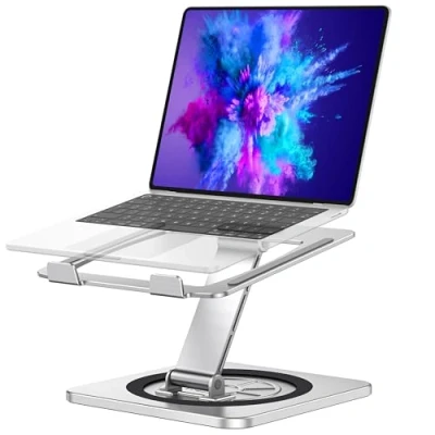 Bild av EOIWUY Laptopstativ med 360 Vridbar Bas, Bar Kar Hopfällbar Laptophöjare för Skrivbord, Ergonomisk Justerbar Datorstativhållare Teamarbete, Kompatibel MacBook Pro/Air, HP (10 16&quot;)