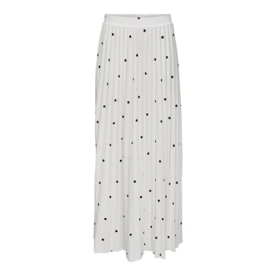 Bild av ONLY Onlmelisa LONG Skirt BOX Veckad kjol, Storlek: XL, Cloud dancer/black