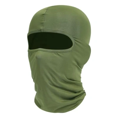 Bild av Fuinloth Balaclava ansiktsmask, kylande halsduk för sommaren, UV skydd motorcykel och skidduk män/kvinnor Armégrön