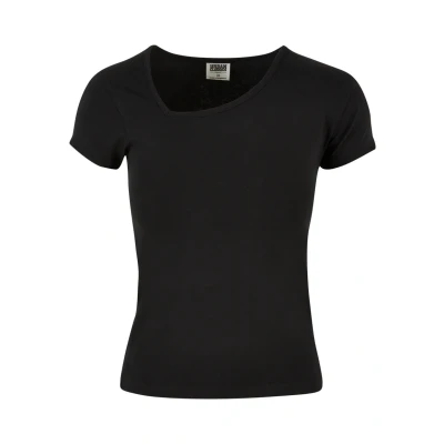 Bild av Urban Classics Asymmetric Neckline Tshirt bas, Storlek: XS, Black