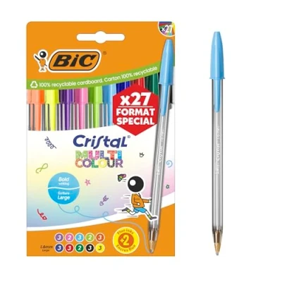 Bild av BIC CRISTAL MULTICO AST BOX27FS EU