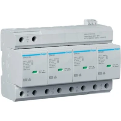 Bild av Hager Överspänningsledare B + C typ 1 2 4P TN S/TT Iimp = 100 kA Up≤1,5 kV kontakt SPA801