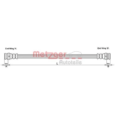 Bild av METZGER 4110215 Flexible De Frein 208 HYUNDAI: Getz