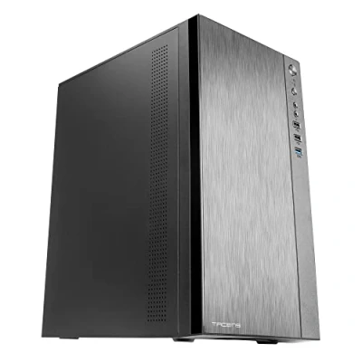 Bild av TACENS ANIMA ACX, Micro ATX PC fodral, frontpanel i borstad aluminium, 12 cm fläkt, USB 3.0, svart, kompakt