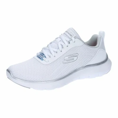 Bild av Skechers Dam Flex Appeal 5.0, Vitt nät silver trim, 38.5 EU