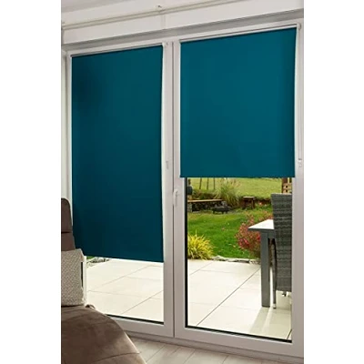 Bild av K home Klemmfix Rollo mörkläggning, petrol, 90 x 150 cm (B L) 540000 6