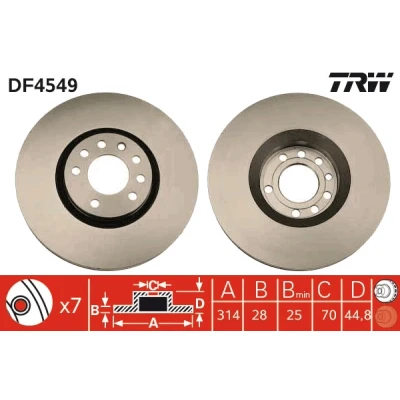 Bild av Bromsskiva TRW DF4549