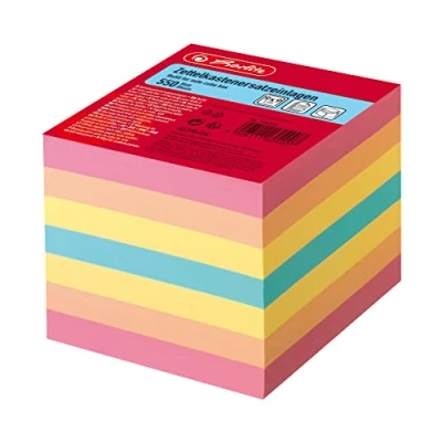 Bild av Herlitz 1604008 reservinsats för anteckningar 9 x cm, 550 ark, blandade färger