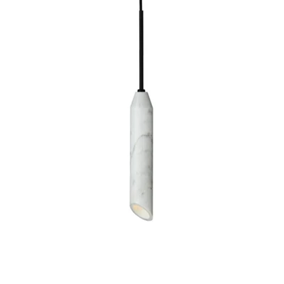 Bild av DESIGN BY US Marble Art pendellampa, vit, Carrara marmor, höjd 30 cm