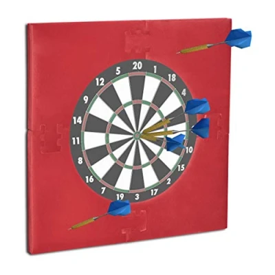 Bild av Relaxdays 10021530_114 darttavla skydd R6, piluppsamlingsring, 45 cm diameter, Catchring, EVA, HxBxD: 71 x 3 cm, bordeaux