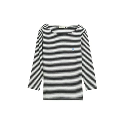 Bild av TOM Tailor MIT Streifenmuster Långärmad tröja, Storlek: 3XL, Offwhite navy regular stripe
