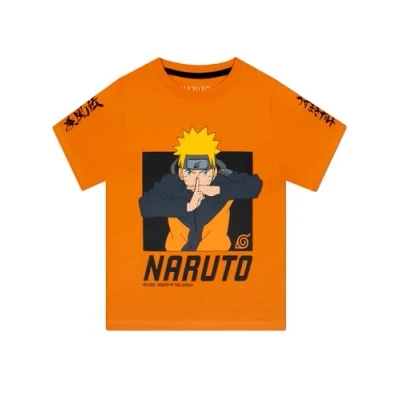 Bild av Naruto T shirt För Pojkar Anime Barnkläder Sommaren Bomulls Shirts Orange 134