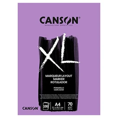 Bild av CANSON 297236 A4 markörblock, vit, 100 blad, 70 g/m²