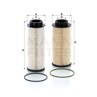 Bild av MANN FILTER PU 10 016 2 z Filtre à Carburant Cartouche filtrante avec joint d&#039;étanchéite SCANIA: L,P,G,R,S series, P,G,R,T series