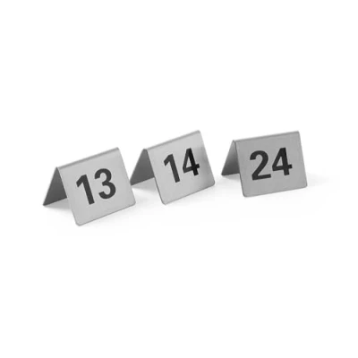 Bild av Informationsskylt BORD NUMMER 13 24 rostfritt stål, set om 12 st. Hendi 663851