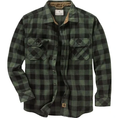 Bild av Legendary Whitetails Herr standard navigator fleece knapp upp skjorta, natt skog pläd, L