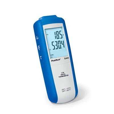 Bild av PeakTech P 5140 Digital termometer 2 CH Typ K 200 ... +1300C med C/F/K display
