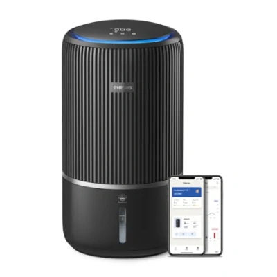 Bild av Philips 3400 Series 2 i 1 luftrenare och luftfuktare, HEPA NanoProtect + aktivt kolfilter, hygienisk luftfuktning med 650 ml/h, CADR 300 m3/h för 78 m² (AC3421/13)