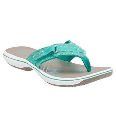 Bild av Clarks kvinnors bris hav flip flop, Turkos syntetisk, 37.5 EU