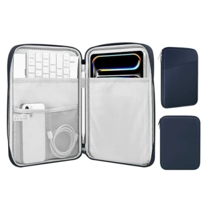 Bild av MoKo 9 11 Inch Tablet Sleeve Case, Fits iPad Air 5 10.9&quot; 2022, Pro M2 2022 2018, 10th 10.9 4 10.9, Tab S8/A7, Protective Bag Carrying Case with Pocket, Indigo