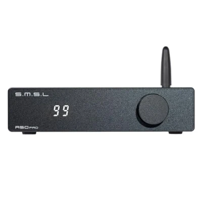 Bild av S.M.S.L A50 PRO HiFi effektförstärkare, hög /djuppassfilter 2.1 kanal, Infineon&#039;s MA12070P chip, Bluetooth 5.0/USB/HDMI/AUX ingång passiv subwoofer med justerbar volym (A50 PRO)