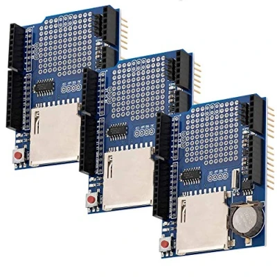 Bild av AZDelivery 3 x Datalogger modul Data Recorder Shield kompatibel med Arduino e Book!