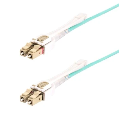 Bild av StarTech.com 4m (13ft) LC to (UPC) OM4 Multimode Fiber Optic cable patch 4 m aqua Grön meter