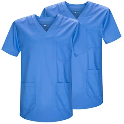 Bild av MISEMIYA Pack 2 st Sanitär hjälm Unisex Sanitära uniformer Medical Uniform Ref.817 * 2, Celeste 21, XL
