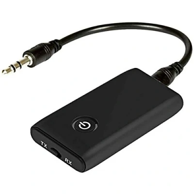 Bild av Bluetooth adapter ljud 5.0 två i ett trådlös sändare mottagare med 3,5 mm ljudkabel för MP3/MP4 headset HiFi högtalare radio bil TV PC bärbar dator tablett