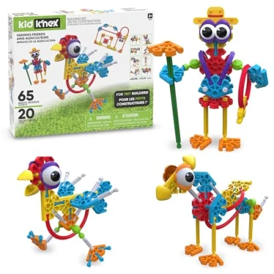 Bild av Basic Fun 85052 Kid K&#039;NEX Farmin&#039; vänner 20 modell byggset 61 st
