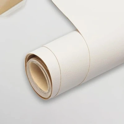 Bild av Konstläder självhäftande, läderlapp 60 x 300 cm läder reparation lapp PU reparationsband för soffor, handväskor, jackor, bilstolar, möbler (vit)