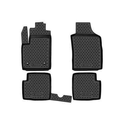 Bild av Element perfekt passform premium 3D gummimattor golvmattor designade för FIAT 500, Mk2, 20072024, 4 delar.