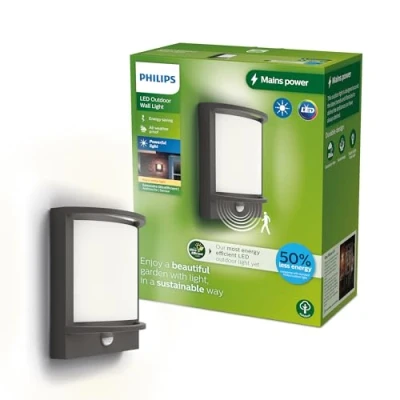 Bild av Philips LED utomhusvägglampa Samondra UE, sensor