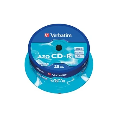 Bild av Verbatim CD R 25Pk 48x 80 minuter Super AZO spindel