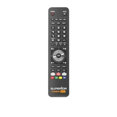 Bild av Freedom Input Micro USB 4 i 1 IR trådlös svart fjärrkontroll (TV, projektor, DVD, BLU RAY, hemmabiosystem, trådlös, knappar, svart)