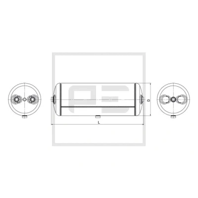 Bild av PETERS ENNEPETAL 076.451 80A Réservoir d&#039;air, système d&#039;air comprimé MAN: G 90, MERCEDES BENZ: ACTROS