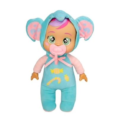 Bild av Cry Babies Tiny Cuddles Day Care Ellie, babydocka, plyschdocka med pyjamas och napp som gråter riktiga tårar, leksak present till barn från 18 månader