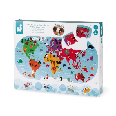 Bild av Janod Bath Explorers Map Early Years Toy Handling and Dexterity Ages 3 Up, J04719