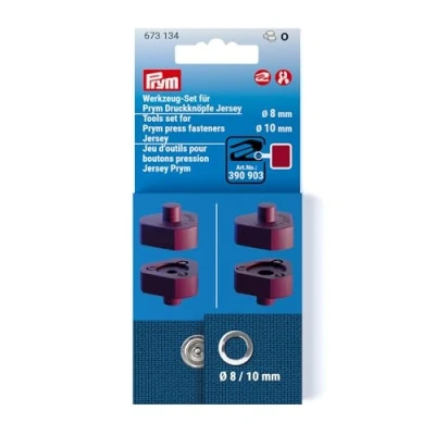Bild av Verktygsset Tryckknappar Jersey [Ø 8 + 10 mm] Prym bär röd