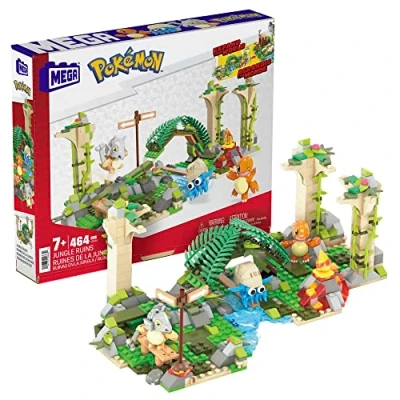 Bild av MEGA Pokémon Jungle Ruins byggsats med 464 kompatibla klossar och delar som kan kopplas ihop andra världar, leksakspresentset för barn från 7 år, HDL86