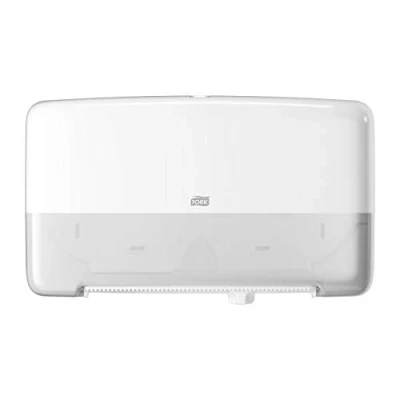 Bild av Tork Dispenser Mini Jumbo Twin Toalettpapper vit T2, sluten, Elevation designserie, 555500