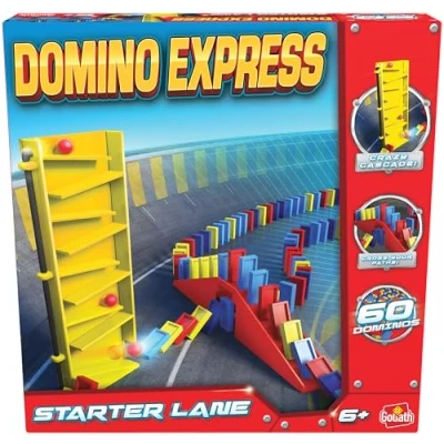 Bild av domino Express Starter Lane, byggleksak från 6 år, spel med stenar för barn, lämplig som gåva till pojkar och flickor