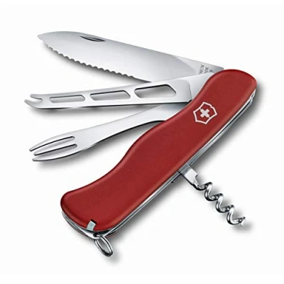 Bild av Victorinox fickkniv Cheese Master (8 funktioner, ostkniv, fonduegaffel, korkskruv), 111 mm, röd