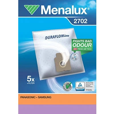 Bild av Menalux Duraflow 9001961441 Dammsugarpåse, Vit, Brun, 5 stycken