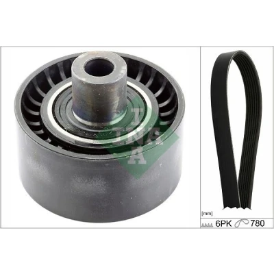 Bild av INA 529 0406 10 Jeu de courroies trapézoïdales à nervures PEUGEOT: 207 3/5 portes, 307 SW, CITROËN: C4 Picasso 1, C3 I portes